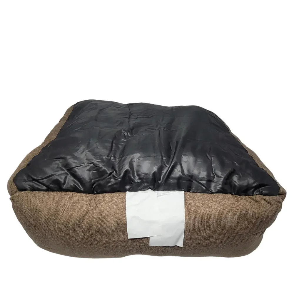 Petcrest Plush Cuddler Bed for Dogs & Cats Brown 25